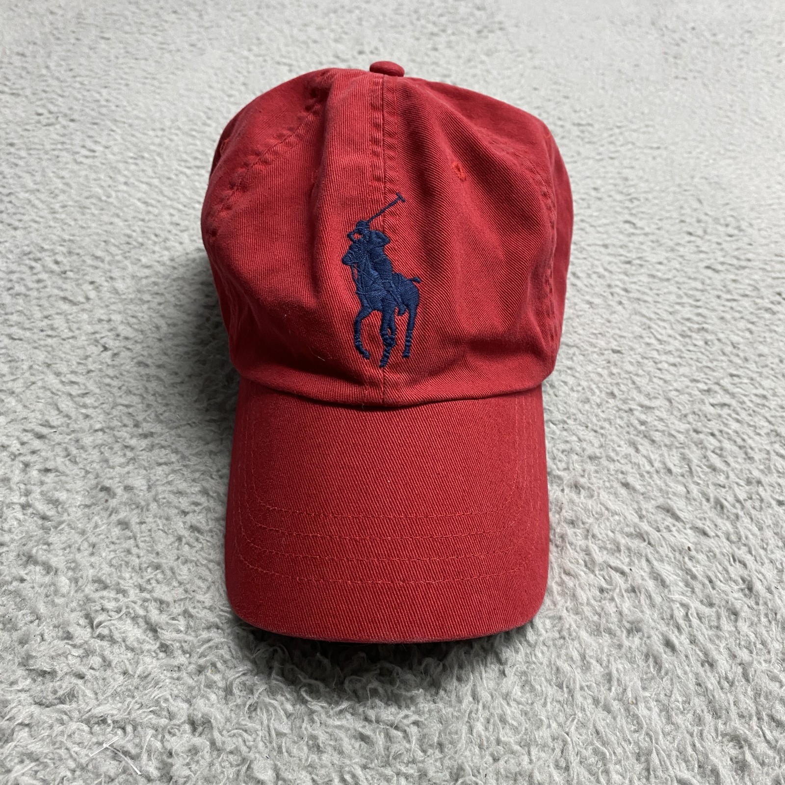 Polo Ralph Lauren cappello berretto cinturino schiena ricamato grande pony numero 3 uomo VINTAGE