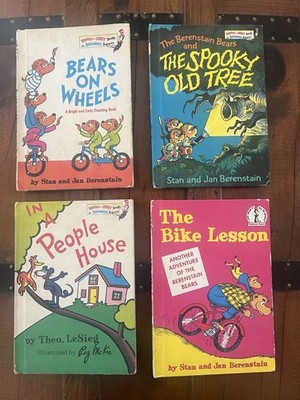 VTG Bright & Early Beginning Beginners Books Lot 4 Berenstain Bears on Wheels
