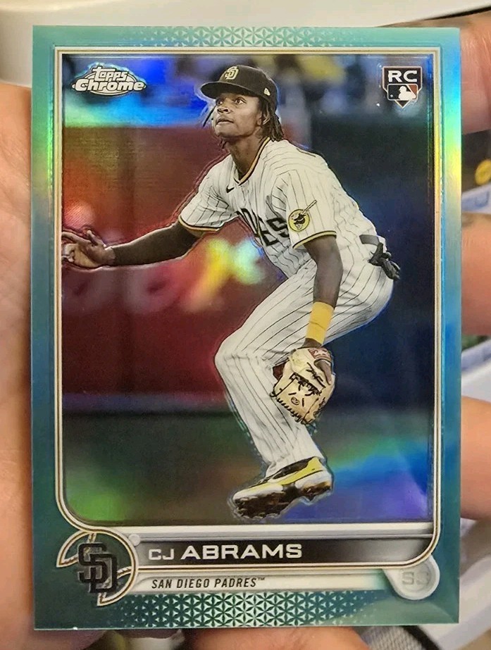 2022 Topps Chrome Update Aqua Refractor /250 CJ Abrams #USC3 Rookie RC - MINT