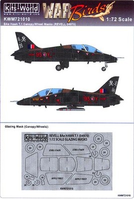 Kits World Decals 1/72 BAe HAWK T.I CANOPY & WHEELS PAINT MASK Revell 04970