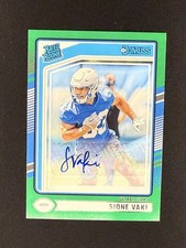 2024 Panini Donruss - Rated Rookie Press Proof Green Auto #332 Sione Vaki (RC)
