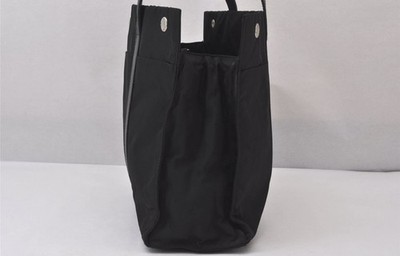 Authentic PRADA Vintage Nylon Leather Tote Shoulder Bag Black 929AA