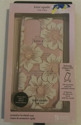 Kate-Spade Defense Hardshell Case for Galaxy S22 Ultra - Hollyhock Floral