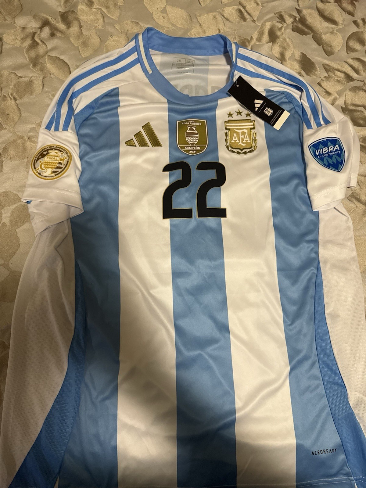 Argentina 2024 Copa America Final Jersey Size Xxl