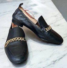 Tory Burch Mini Benton Charm 20mm Loafer Black Napa Leather 8.5 328