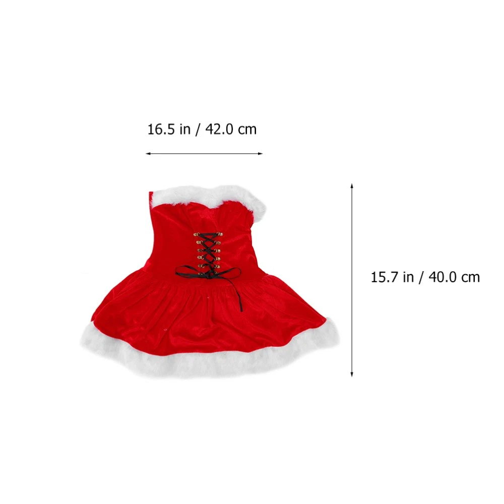 VETEMENTS 1 Set Costume Natalizio Natale Vestito Senza Spalline Festival Vestito Cosplay con Cappello