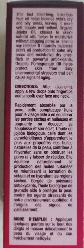 Desert Essence Balancing Face Oil 0.96 fl oz with Pomegranate & Jojoba Oil - Image 3 of 4