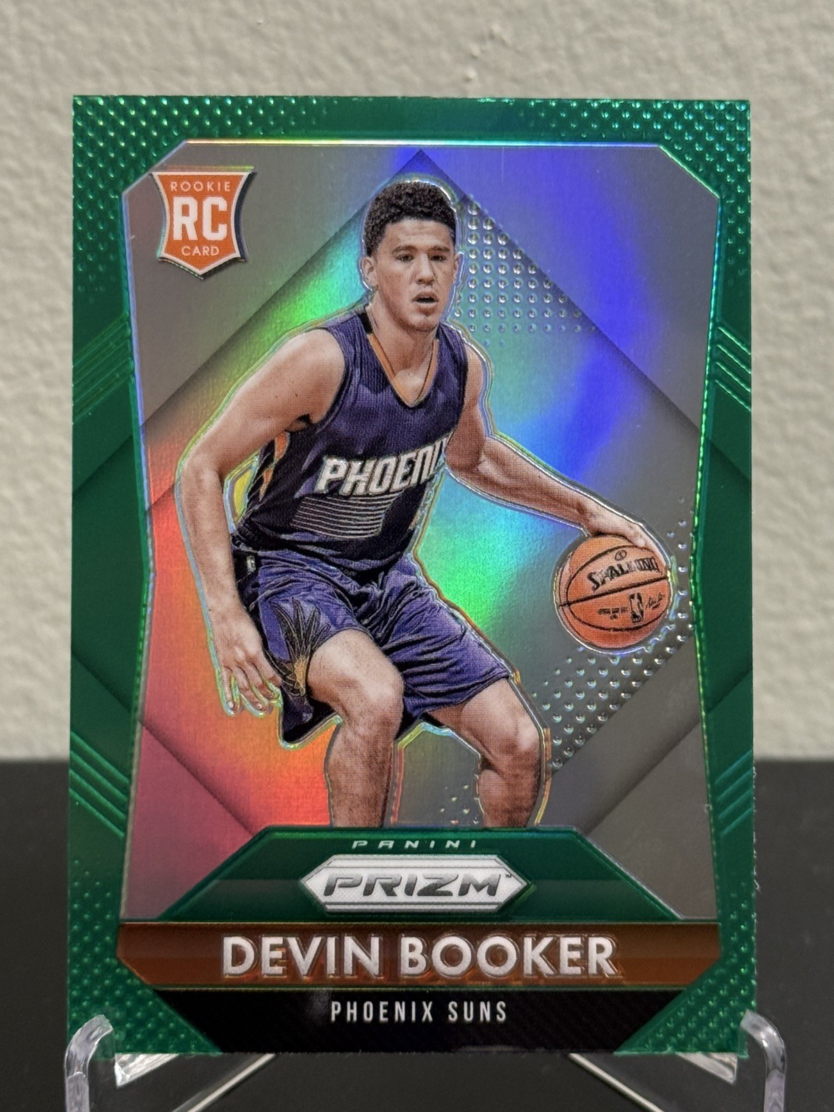 2015-16 Panini Prizm Devin Booker #308 Green Prizm (RC) Phoenix Suns
