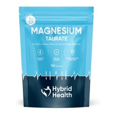 Magnesium Taurate 750mg Supplement 120 Vegan Capsules High Strength Formula 0.22 per thousand milligrams