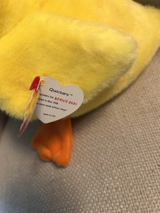 1998 Original TY Beanie Buddy Quackers 11" plush with tag