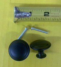 30 Pack Matte Black Kitchen Cabinet Knobs Round Drawer Pulls Stainless Steel