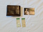 Vintage Amity Cowhide Leather Long Bifold Wallet Brown Checkbook USA Made NOS — photo 2