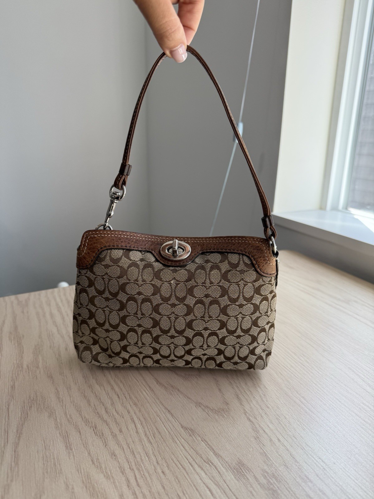 Vintage Coach Signature Turn Lock Mini Bag - Gem