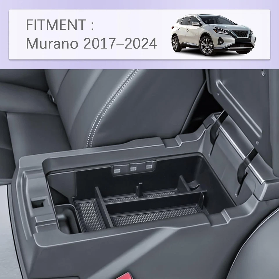 Center Console Organizer Tray Suitable For Nissan Murano 2017-2024 Divider - Image 2 of 4