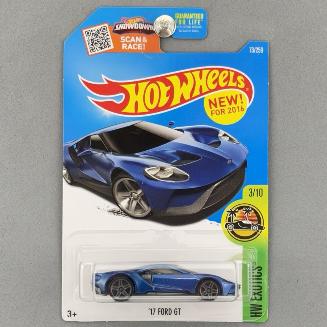 2016 Hot Wheels '17 Ford GT Metallic Blue HW Exotics 3/10 73/250 First Release