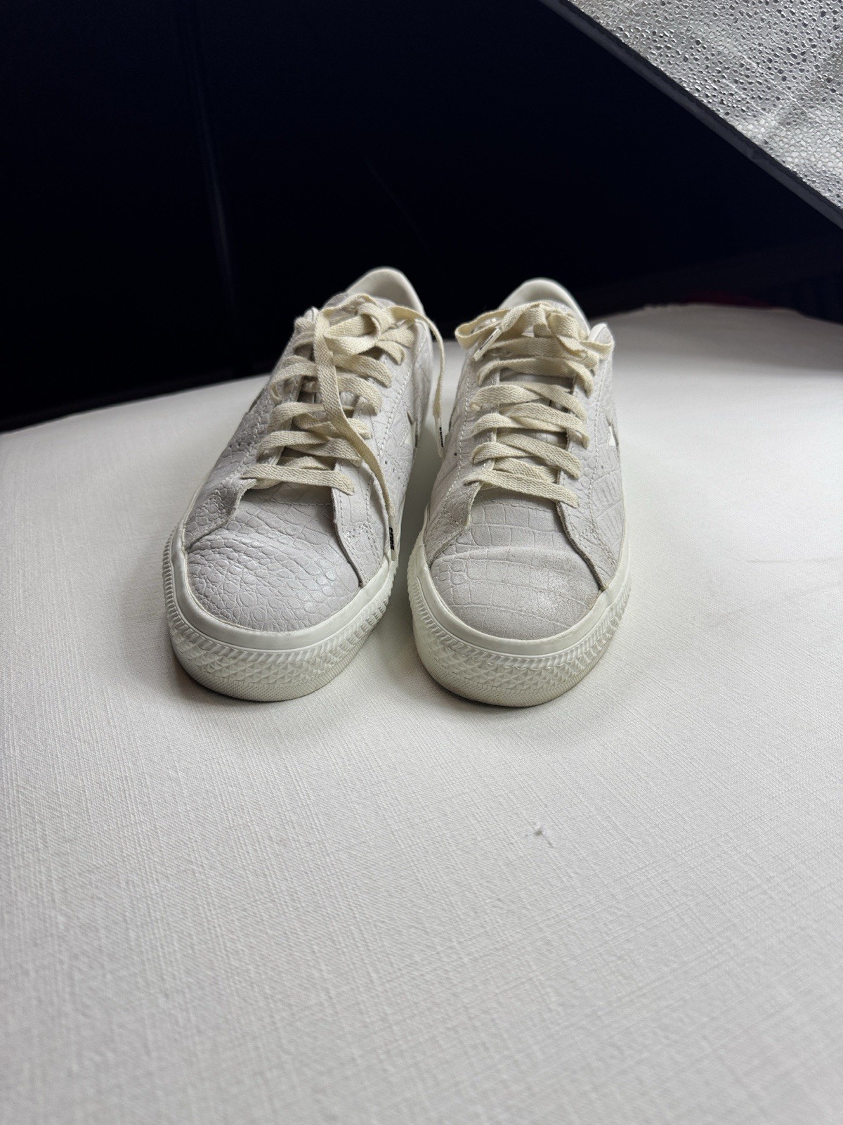 Converse White Star Crocodile Pattern Leather Men… - image 3