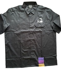 Taco Bell Short Sleeve Manager Shirt with Front Pocket - Size XL