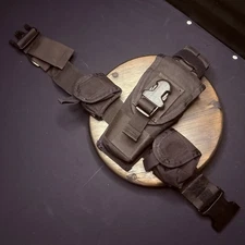 S.O.Tech X26 Taser Thigh Holster w/Belt Loop & Extra Cartridge Pouches (LH&RH)