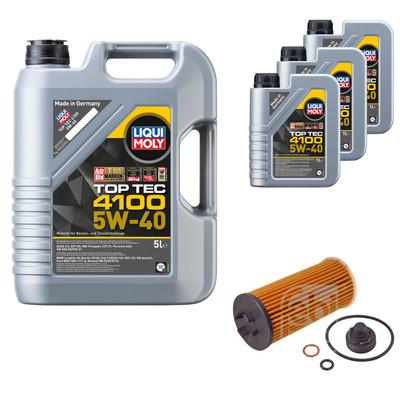 FEBI Ölfilter 8L LIQUI MOLY Top Tec 4100 5W-40 für MINI Mini Countryman F60 One