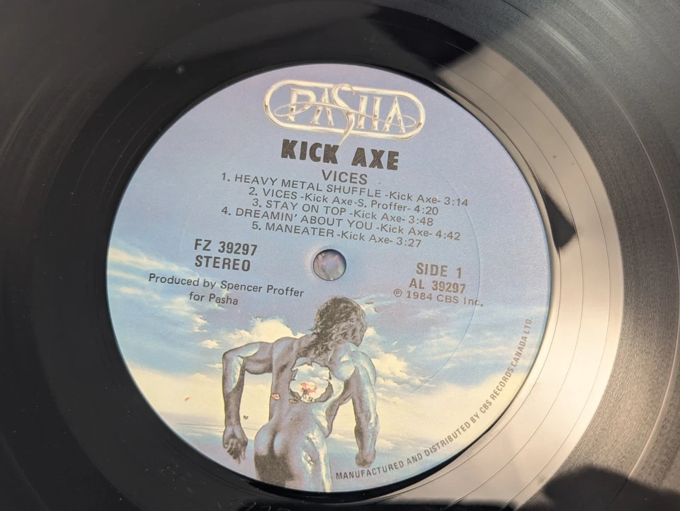 Kick Axe - Vices - OG 1984 LP - Heavy Metal Hard Rock - VG+ 39297 - Image 4 of 4