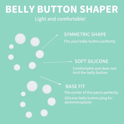 14 PCS Belly Button Plug Set Soft Silicone Tummy Tuck Tapes Trainer White image 3