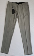 $745 DOLCE&GABBANA Cotton Houndstooth White/Black Pants Men's Size 58x38 Unhemed