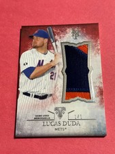 2015 Topps Triple Threads - Unity Jumbo Relics Lucas Duda #UJR-LD Ruby 1/1