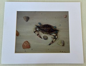 Matted Photograph By  M. Howland. Untitled , Dated 16 , 11” X 14” Un Framed Crab