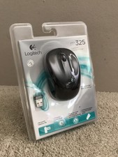 Logitech M325 Wireless Optical Mouse Black USB Scroll Wheel 3 Buttons NEW