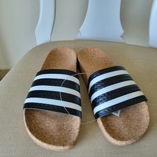 Las mejores ofertas en Sandalias para mujer Slide de cuero a rayas