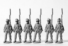 28mm AWI American Infantry in Peaked Caps Advancing Shouldered Arms Perry Metal