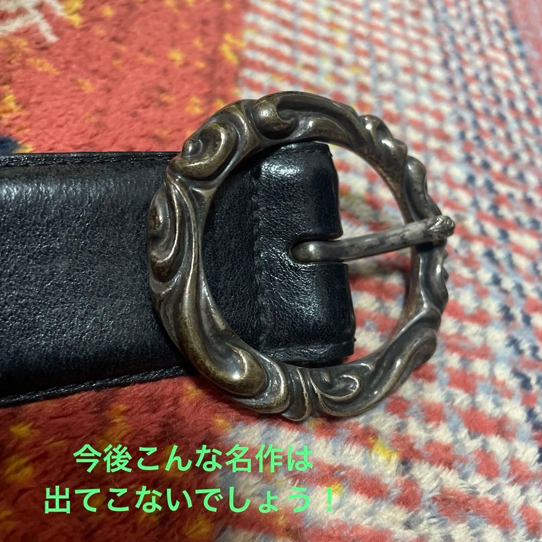 [Extremely Rare] Chrome Hearts Scroll Oval Leather Belt 32 inch Black w/warranty thumbnail 14