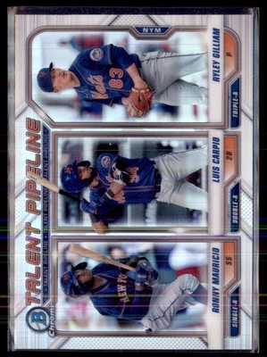 2021 Bowman Chrome Talent Pipeline Ronny Luis Ryley Mets TP-NYM