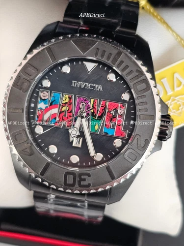 Invicta - Marvel #41 Logo - 50mm Limited Edition Flame-Fusion mens Quartz watch 