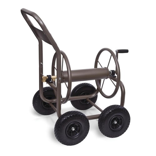 250 Ft 4 Wheel Garden Water Hose Cart Light Steel Portable Farm Reel Storage - Picture 3 of 8
