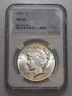 1926-P $1 PEACE SILVER DOLLAR NGC MS63
