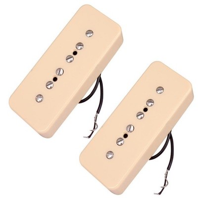2 Stück Cream P90 Soapbar Neck & Bridge Pickups Für LP EPI E-Gitarre