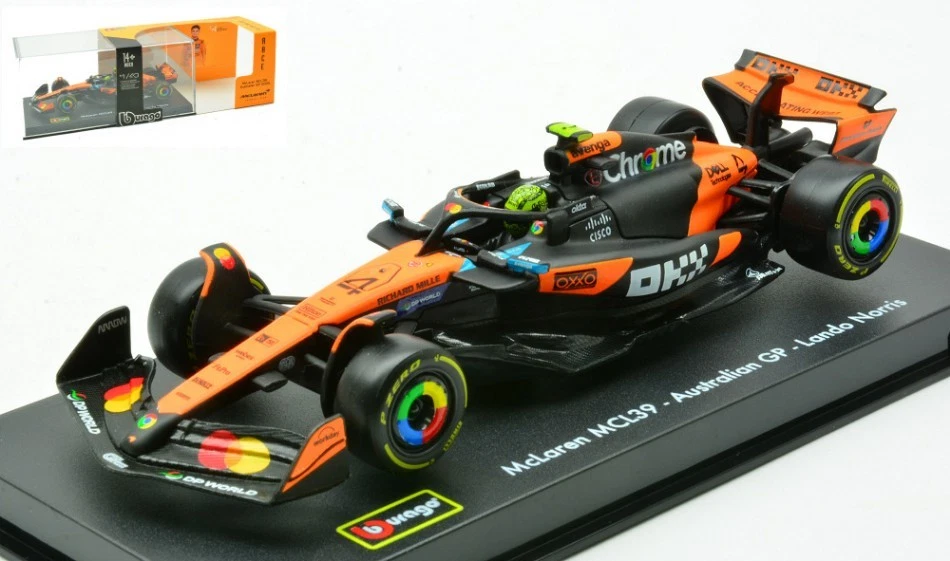 Burago MCLAREN MCL39 N.4 2025 LANDO NORRIS SIGNATURE 1:43