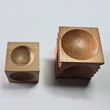 Hardwood Forming and Dapping Block Set 2 SQ and 2.75 SQ for Jewelry Making Tools