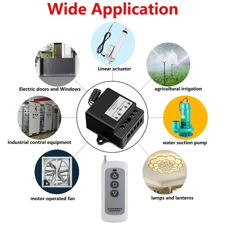 DC12V-24V Forward Reverse , Linear Actuator Remote Control, 10A Current,1754 - Image 4 of 4