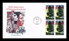 US COVER MICHIGAN STATEHOOD 150TH ANNIVERSARY FDC BLOCK OF 4 ARTMASTER
