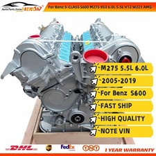 Long Block Engine Assembly For Benz S-CLASS S600 M275 953 6.0L 5.5L V12 W221 AMG