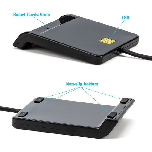DOD Military USB Smart Card Reader for Common Access CAC/Government/National ID - Zdjęcie 10 z 13