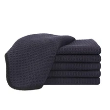  6 Pcs Waffle Weave Microfiber Drying Towel Auto Car Polish 16"x16" 