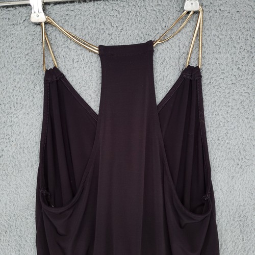 Dynamite Womens XS Black V-Neck Sleeveless Top Chain Straps Blouse - Picture 8 of 15
