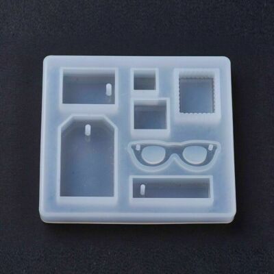 Silikonform Anhänger Tags 11-41 mm Mold Mould Handwerk Resin Epoxidharz - 1024