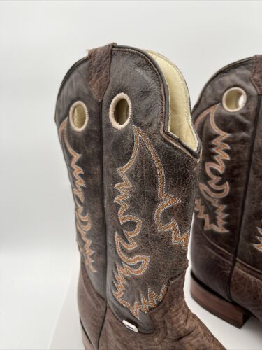 Used Rockin Leather 1129 Western Cowboy Leather Boots - Square Toe Sz 12D Mens - Picture 6 of 20