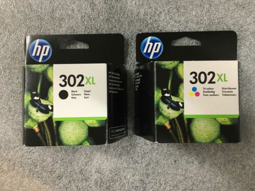 2 original HP Tintenpatronen 302XL Black F6U68AE Color F6U67AE OVP Rechnung - Afbeelding 1 van 3
