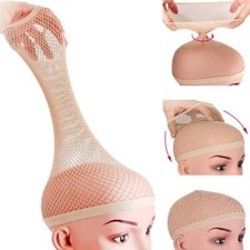 Wig Caps for Women, Hair Net for Wig, Mesh Wig Cap for Long Hair, Natural Nude,2