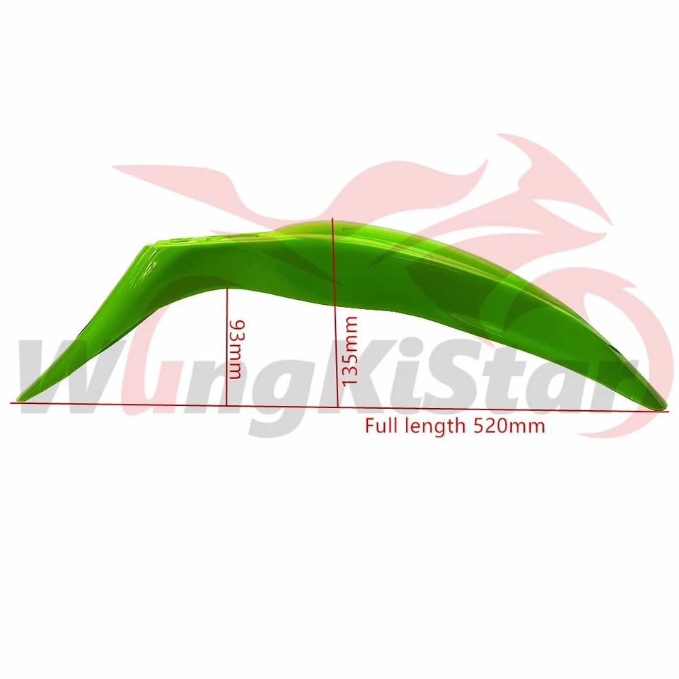 Guardabarros delantero cubierta de plástico verde para moto DRZ110 RM65 KLX110 KX65 Foto 3 de 4